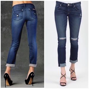 Hudson Bacara Crop Cuffed  Distressed Jeans 25